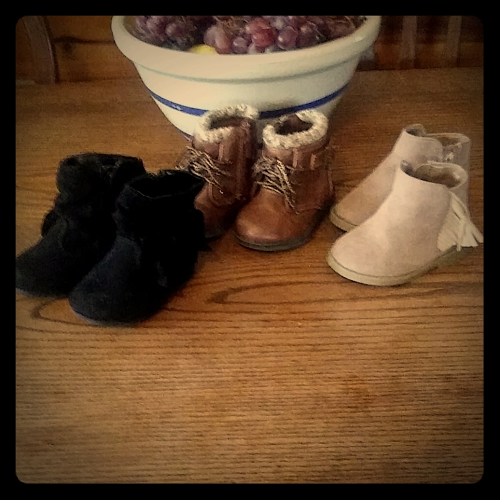 3 pairs boots size 3 infant